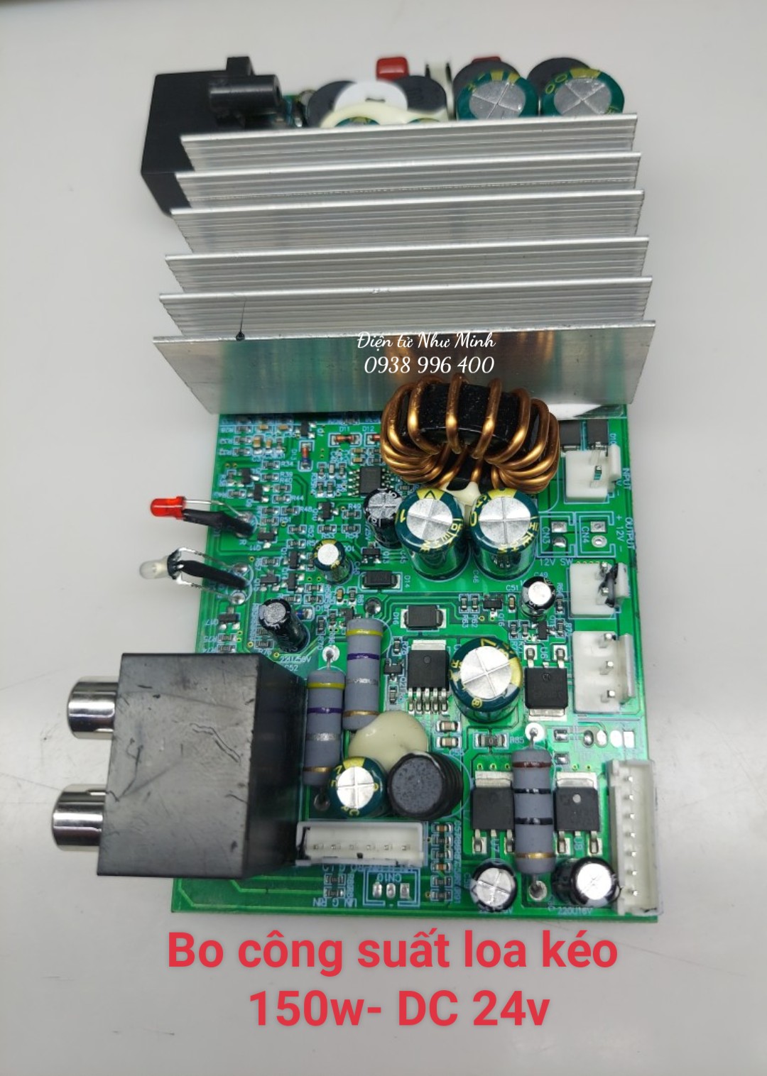 Bo công suất loa kéo 150w max - nguồn đơn 24v