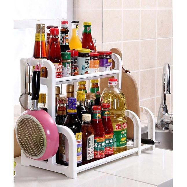 Kệ gia vị nhà bếp 2 tầng tiện ích
