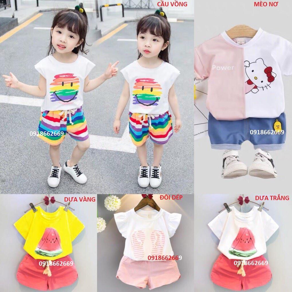 Bộ cộc bé trai, bé gái, combo 2 bộ tùy khách chọn cotton 4c size 5-20kg