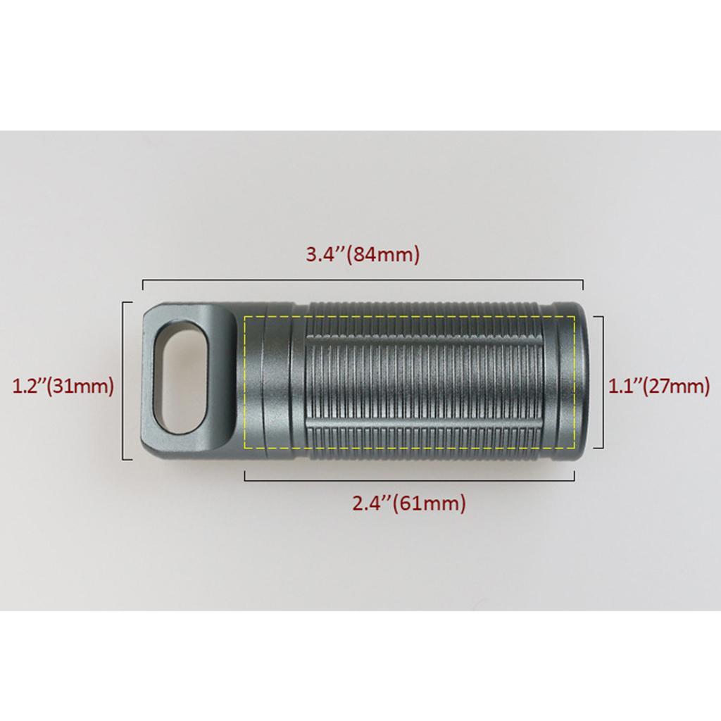 2 Piece Titanium Outdoor Travel Waterproof Mini Pill Case Box Capsule Bottle