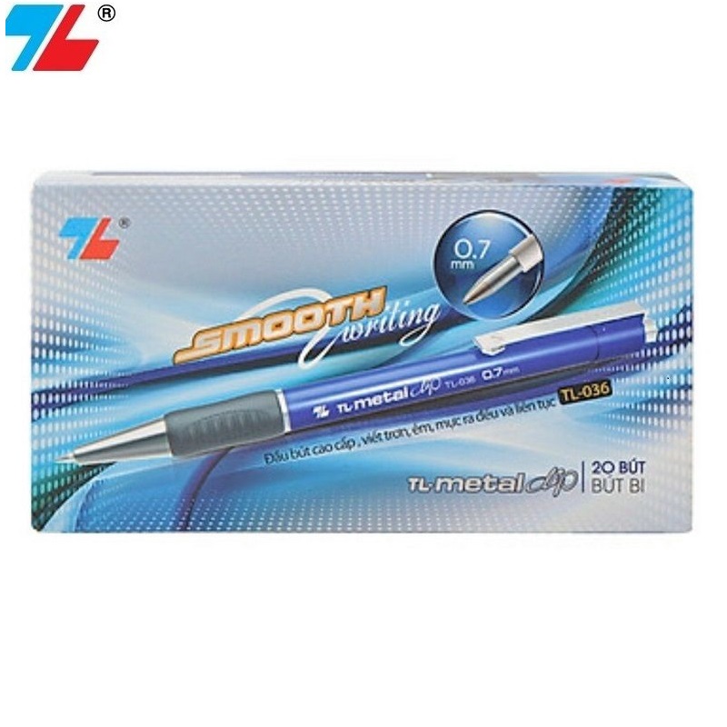 Hộp 20 cây bút bi Thiên Long TL-036 ngòi 0.7mm
