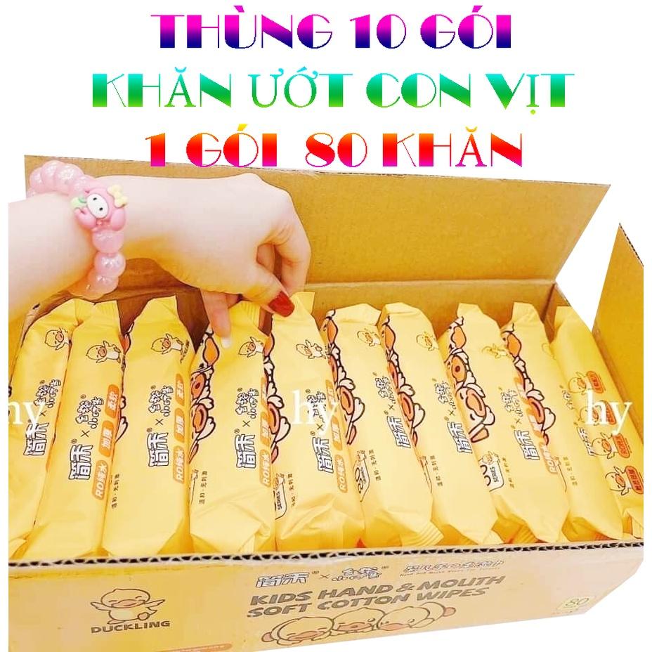 THÙNG KHĂN ƯỚT CON VỊT VÀNG ( 10 GÓI ) , 80 TỜ