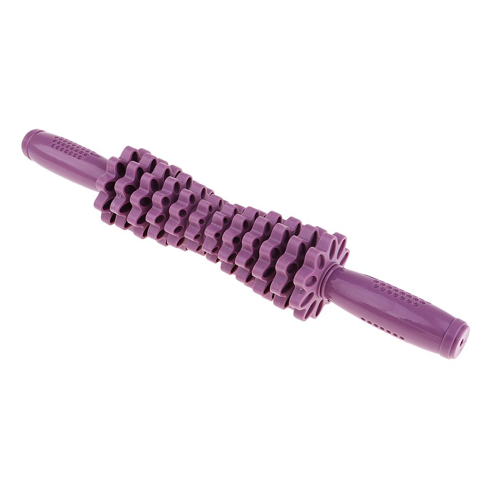 Multi-Functional Massage Roller Stick Back Neck Calf Leg Massager Purple