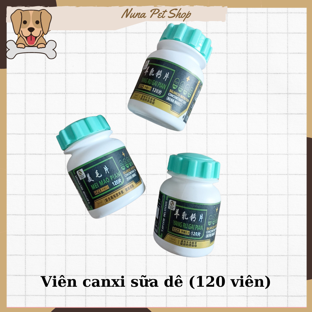 Viên canxi cho chó mèo bổ sung dinh dưỡng vitamin giúp chắc khỏe xương mượt lông