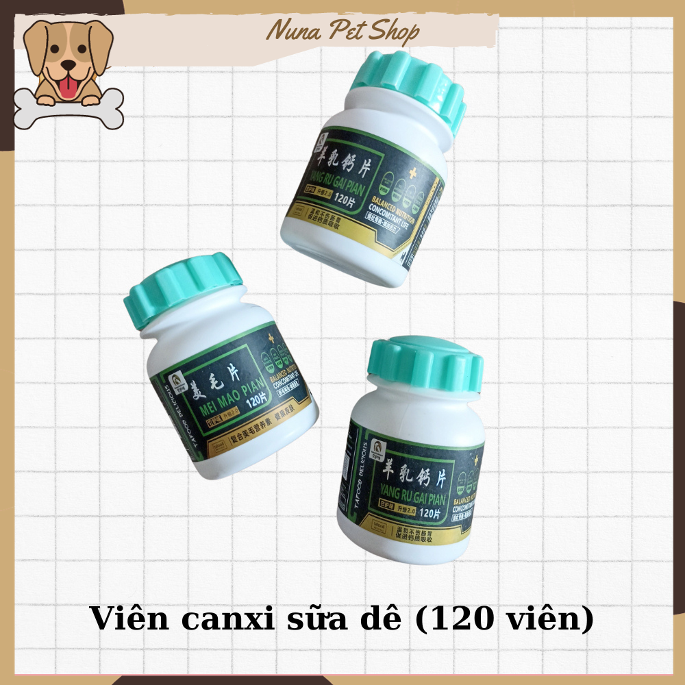 [CANXI SỮA] Viên canxi cho chó mèo bổ sung dinh dưỡng vitamin giúp chắc khỏe xương mượt lông