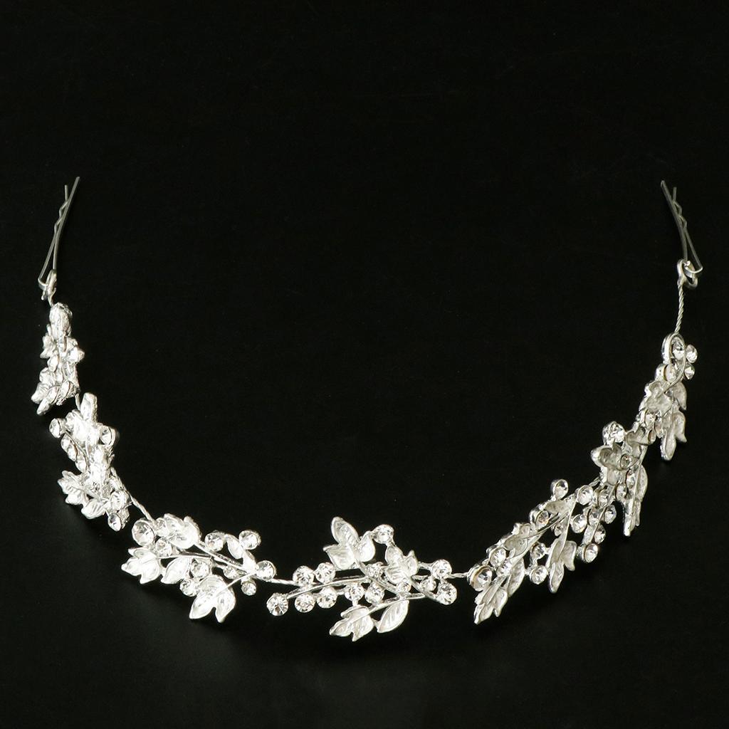 Bridal Rhinestone Flower Tiara Crown Hairband Wedding Party Hair Costume A