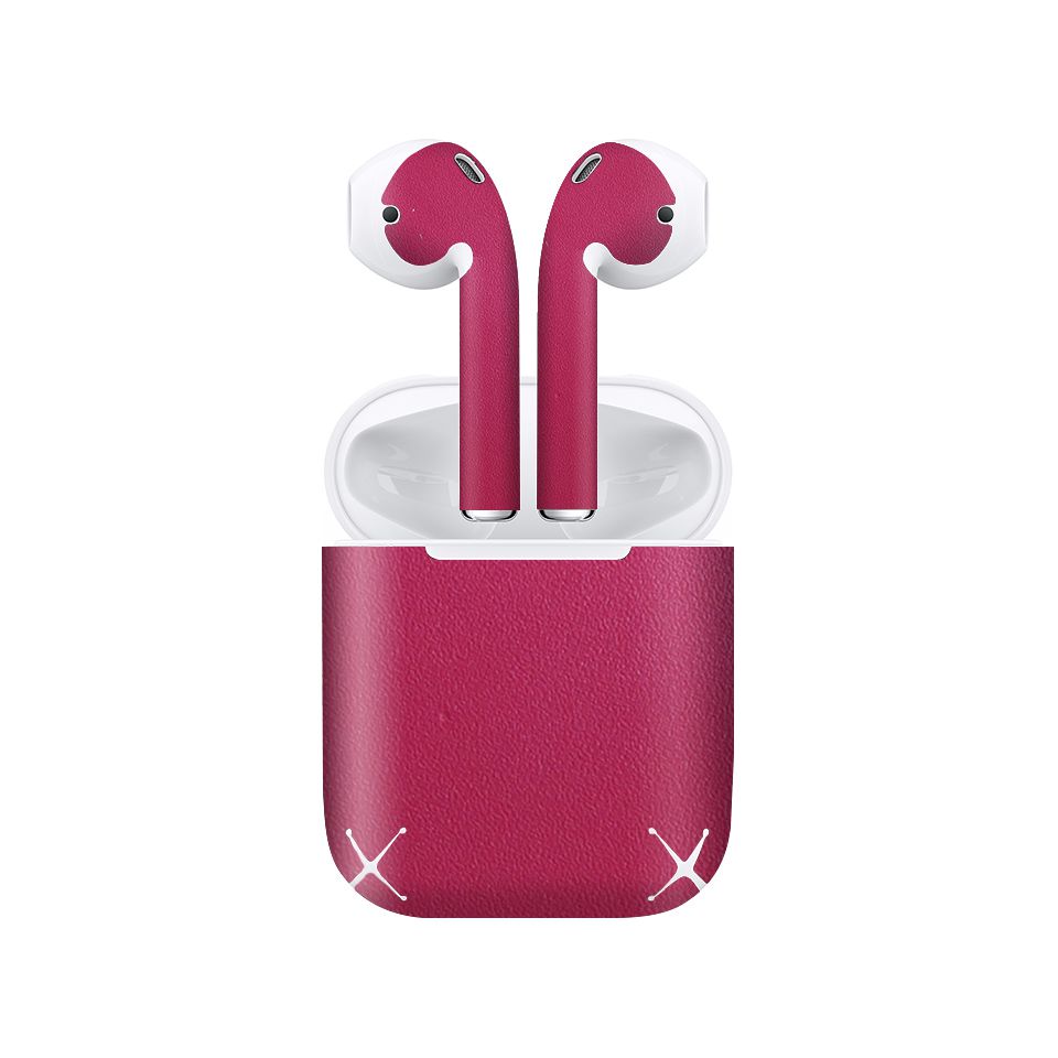 Miếng dán skin chống bẩn cho tai nghe AirPods in hình Vân Da - Da020 (bản không dây 1 và 2)