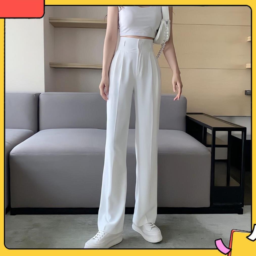 Quần Culottes Ống rộng Cao Cấp cạp cao hai cúc 002