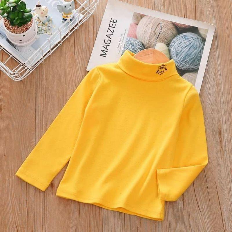 Áo Bún Giữ Nhiệt Cho Bé Yêu Cổ 5 Phân Cotton Cho Bé Trai Và Bé Gái
