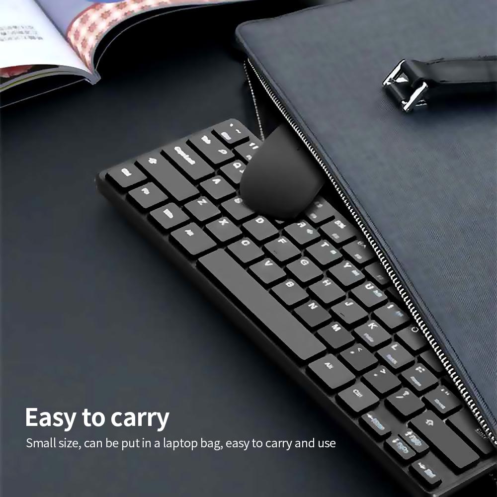 Keyboard Mouse Combo 2.4G Wireless Keyboard Mouse Set Office Keyboard Mouse Set Slim Design Plug and Play for PC Laptop