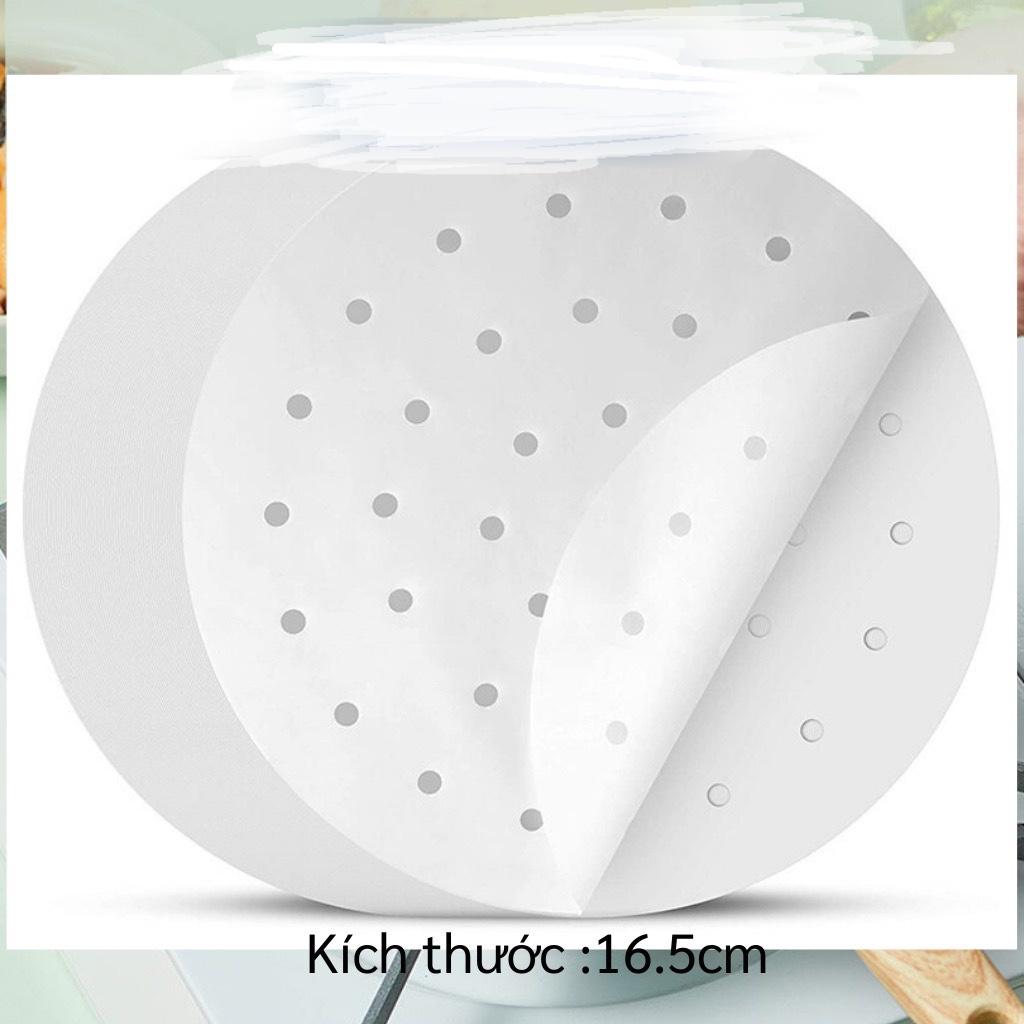 GIẤY NẾN TRÒN ĐỤC LỖ chống dính cho nồi chiên không dầu