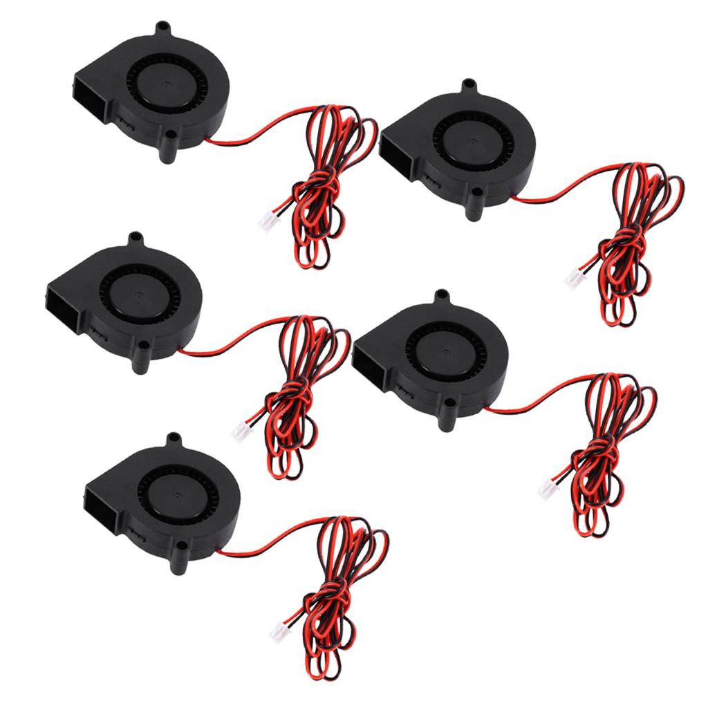 5 Chiếc DC 24V 50 Mm Chịu Lực Làm Mát Máy Thổi Xuyên Tâm Quạt 3D Máy In
