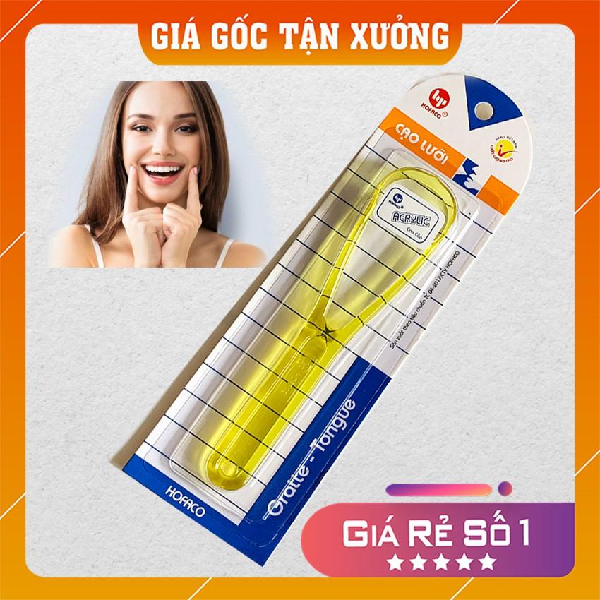 Dụng cụ cạo lưỡi, thìa cạo lưỡi HOFACO bằng nhựa Acrylic cao cấp an toàn cho người sử dụng. Hàng Việt Nam chất lượng cao