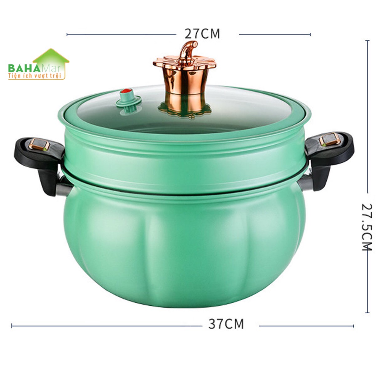 NỒI ÁP SUẤT CHỐNG DÍNH ĐA NĂNG BÍ NGÔ DUNG TÍCH 8L CÓ VỈ HẤP TIỆN DỤNG "BAHAMAR" giữ nguyên chất dinh dưỡng và làm cho chế độ ăn uống của bạn lành mạnh hơn