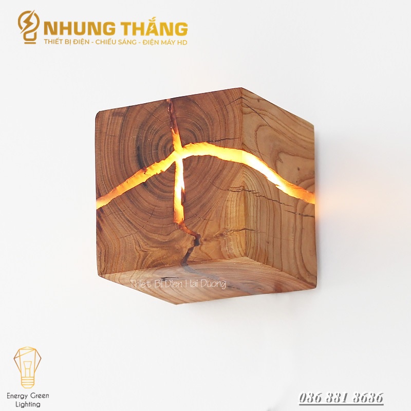 Đèn Tường Gỗ Nứt Tự Nhiên TN172 - Phong Cách Bắc Âu Độc Đáo - Trang Trí Trong Nhà , Cầu Thang , Hành Lang - Có Video