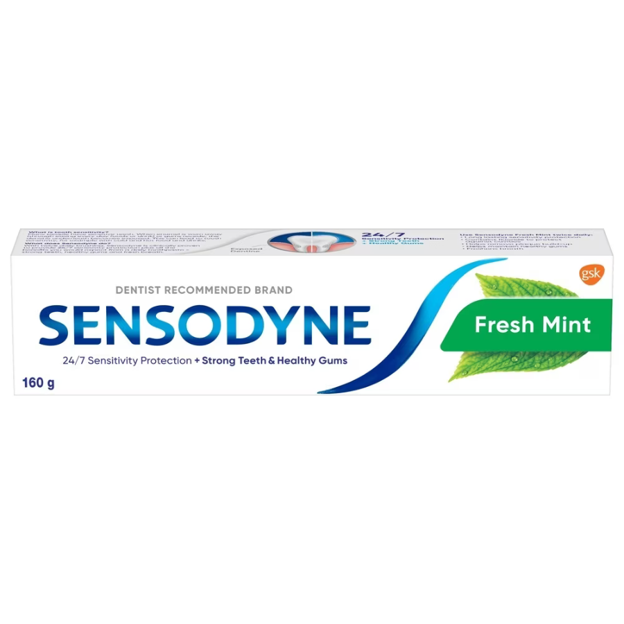 Kem đánh răng Sensodyne Freshmint 160G bảo vệ hàng ngày và giảm ê buốt