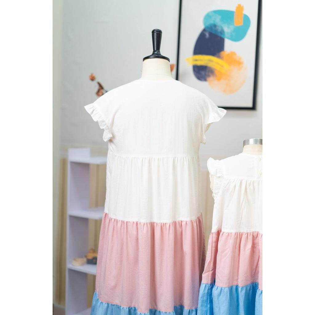 Đầm Cánh Tiên 3 Màu Mẹ & Bé Cao Cấp 3 Đậu Đậu-SBD07