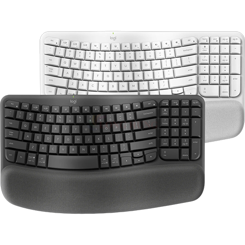 Bàn phím không dây Logitech Wave Keys Ergonomic - Hàng chính hãng