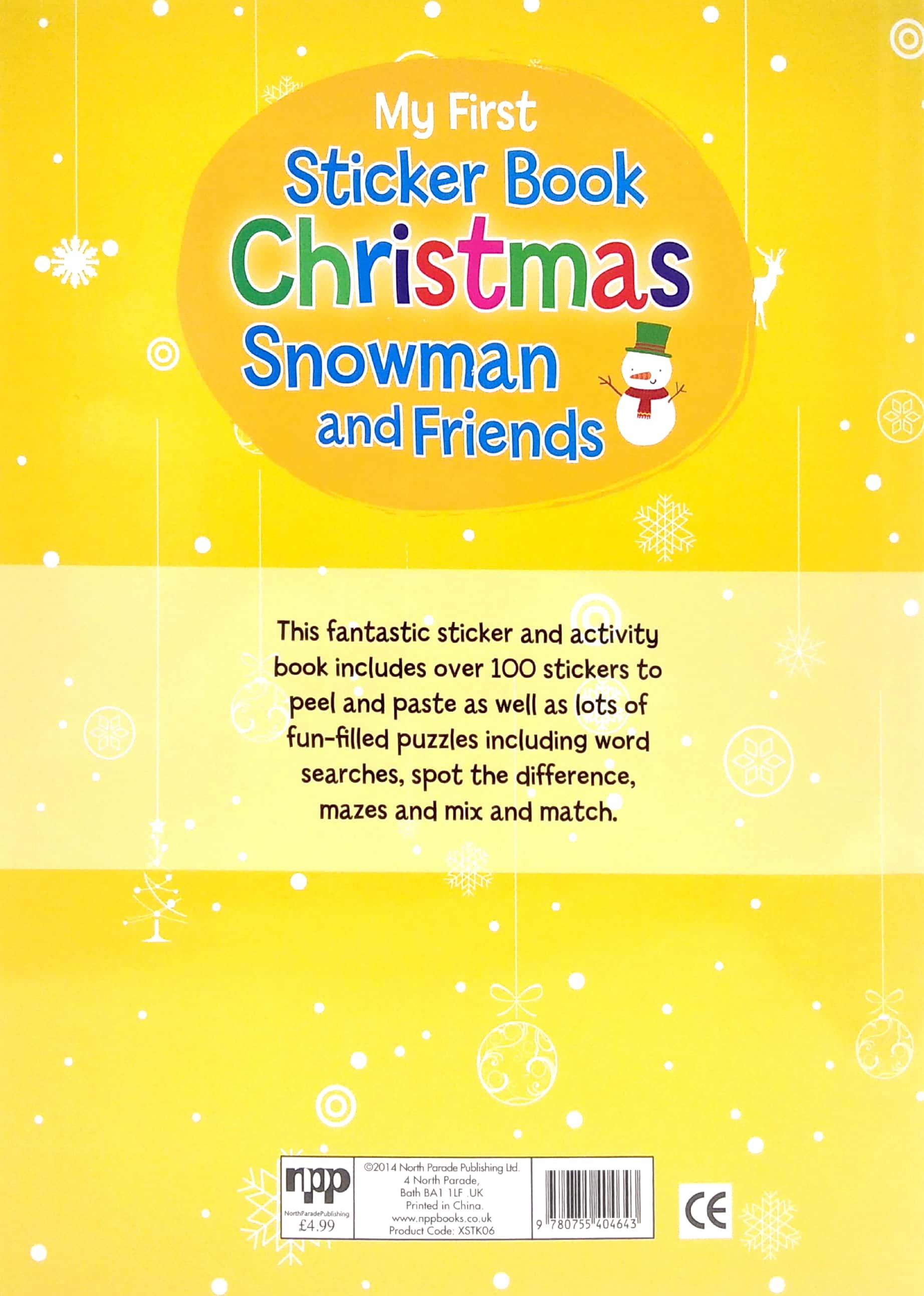 My First Christmas Sticker Book: Snowman And Friends