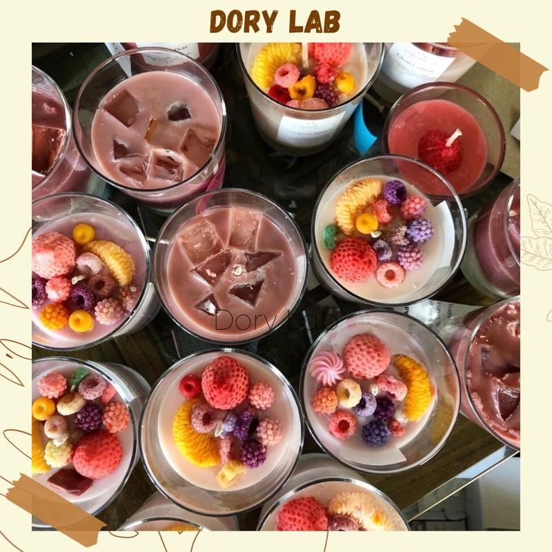 Nến Thơm Ly Mix Topping Nhiều Màu Sắc Tinh Dầu Thiên Nhiên - Dory Lab