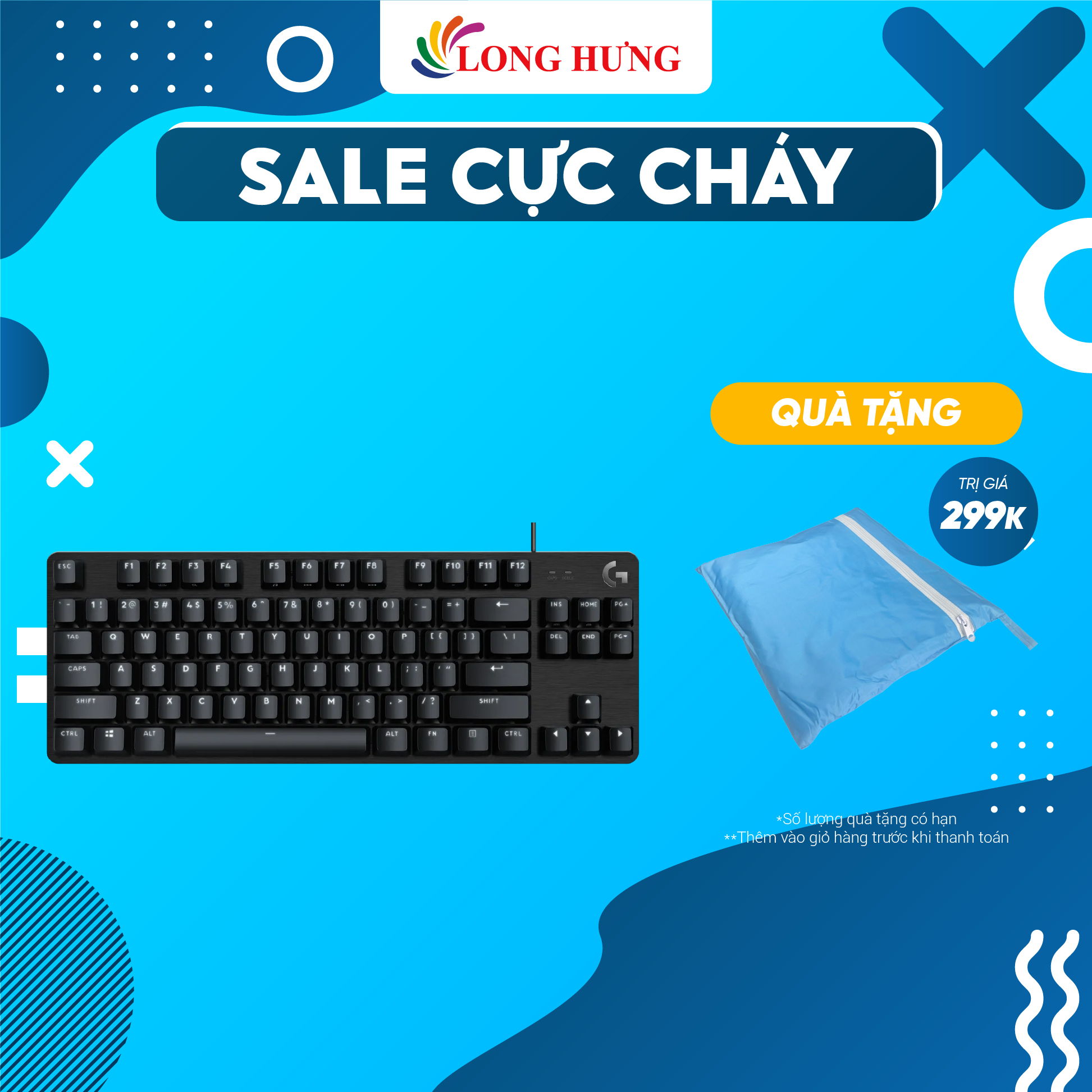 Bàn phím cơ có dây Gaming Logitech G413 TKL SE - Hàng chính hãng