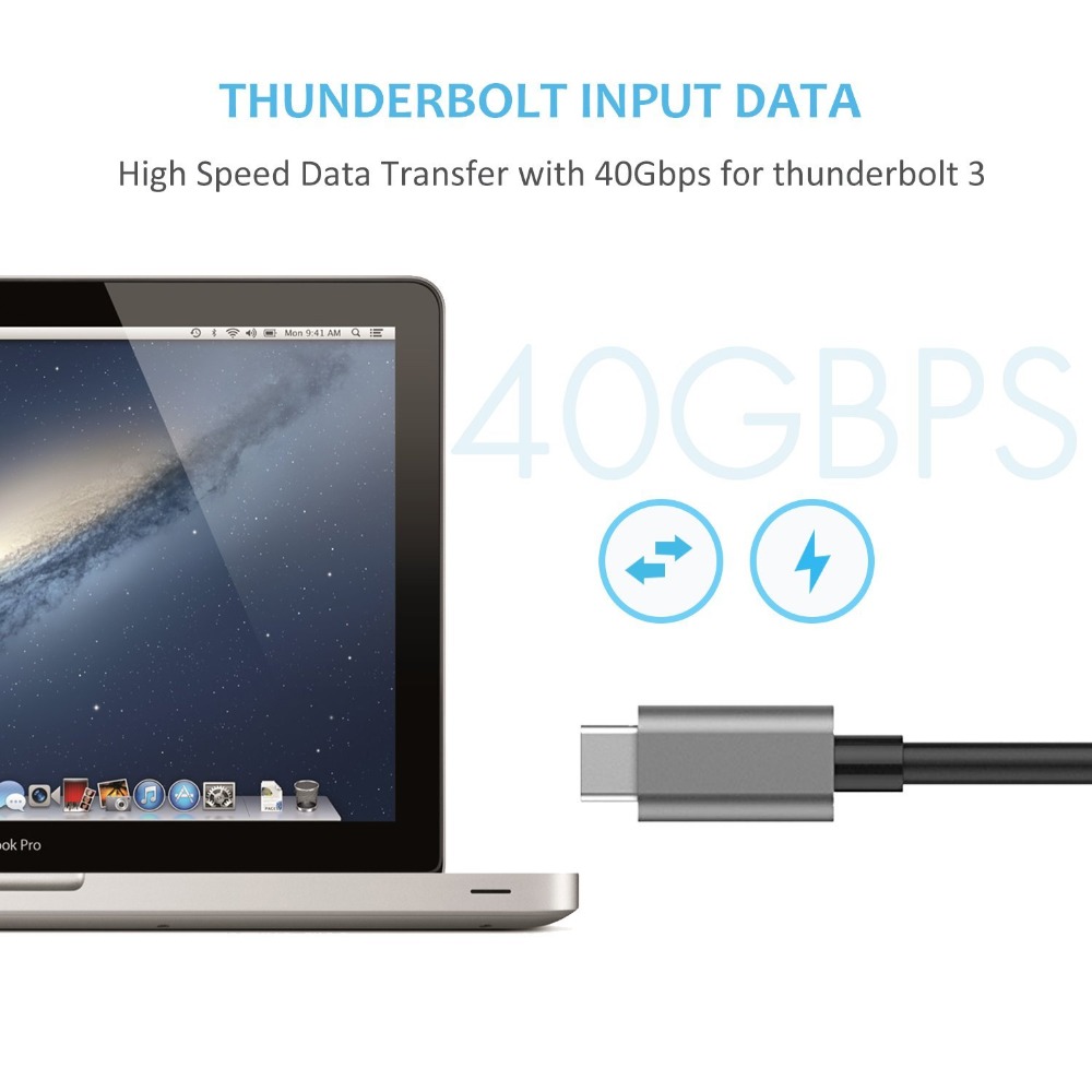 5 in 1 Type C Hub Hdmi Rj45 Lan Adapter for Macbook Pro Thunderbolt 3, USB C to Gigabit Ethernet Adapter USB-C Charger Port