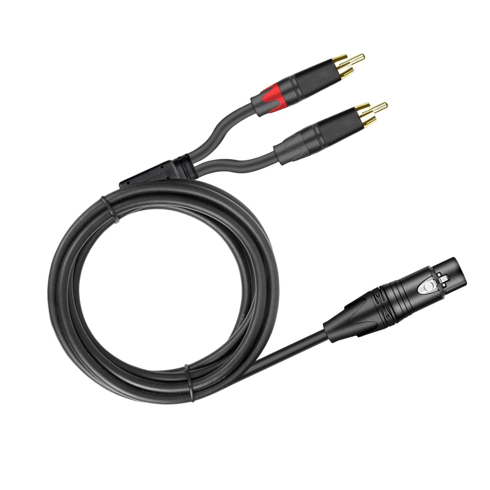XLR to Dual Cable Phone Plug Male Lead for . Recorders