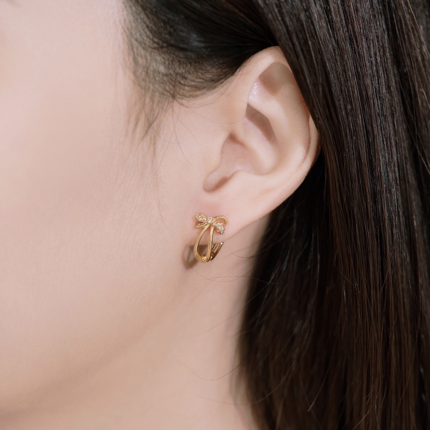 Bông Tai Nữ Vàng 14K BT446 Huy Thanh Jewelry