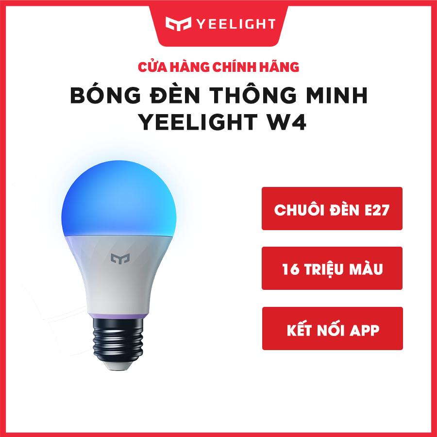 Bóng đèn thông minh Yeelight W4 16 triệu màu đui đèn E27 phù hợp với đèn bàn học Pixar BH 12 tháng