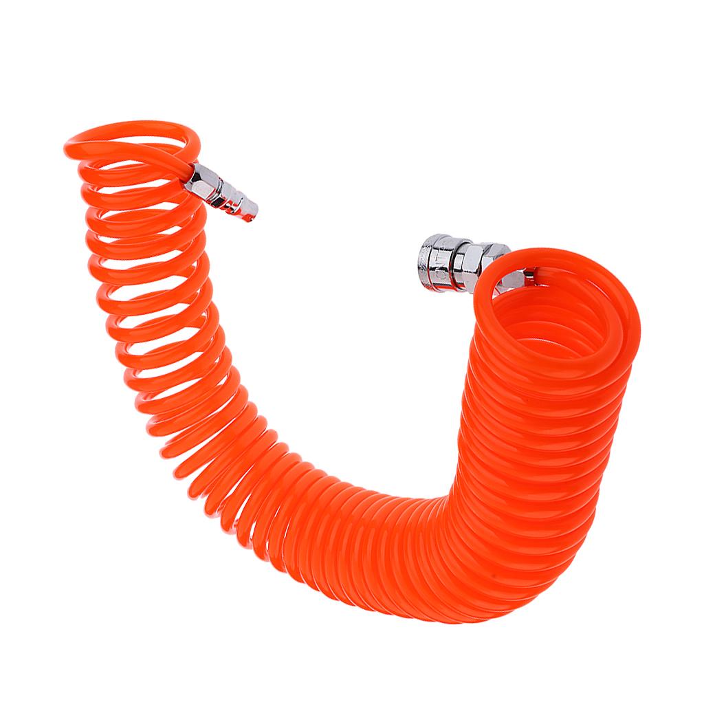9M 8X5 Mm Có Thể Thu Vào PU Giật Máy Lạnh Ống Lò Xo Máy Nén Không Khí Công Cụ