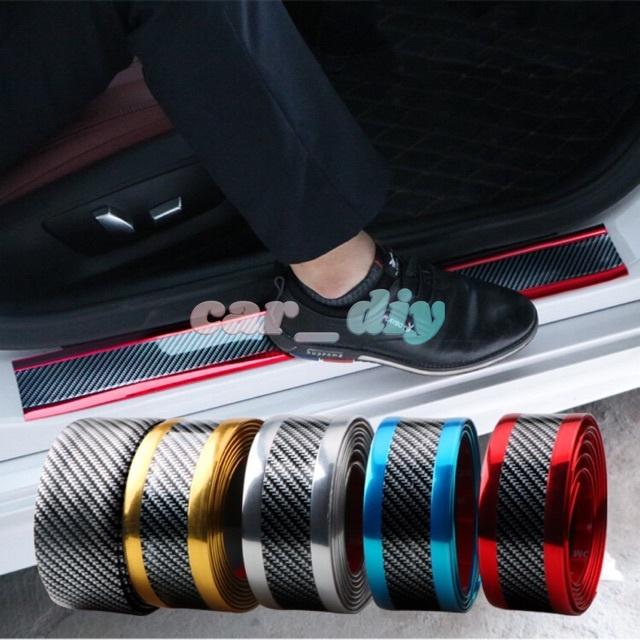 Miếng Dán Cao Su Carbon Trang Trí Cửa Xe Hơi