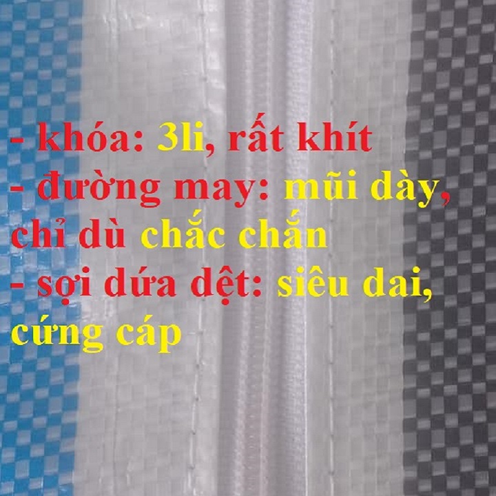 Túi Bạt, Túi Dứa to 70x40x60cm đựng đồ, đóng hàng - bạt Tú Phương kẻ xọc gia công bền, chất lượng