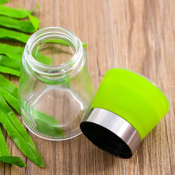 Cối Xay Tiêu Kiêm Đựng Tiêu Đa Năng Bằng Thủy Tinh Có Tay Cầm Vặn Tiện Lợi - Miễn Phí Vận Chuyển