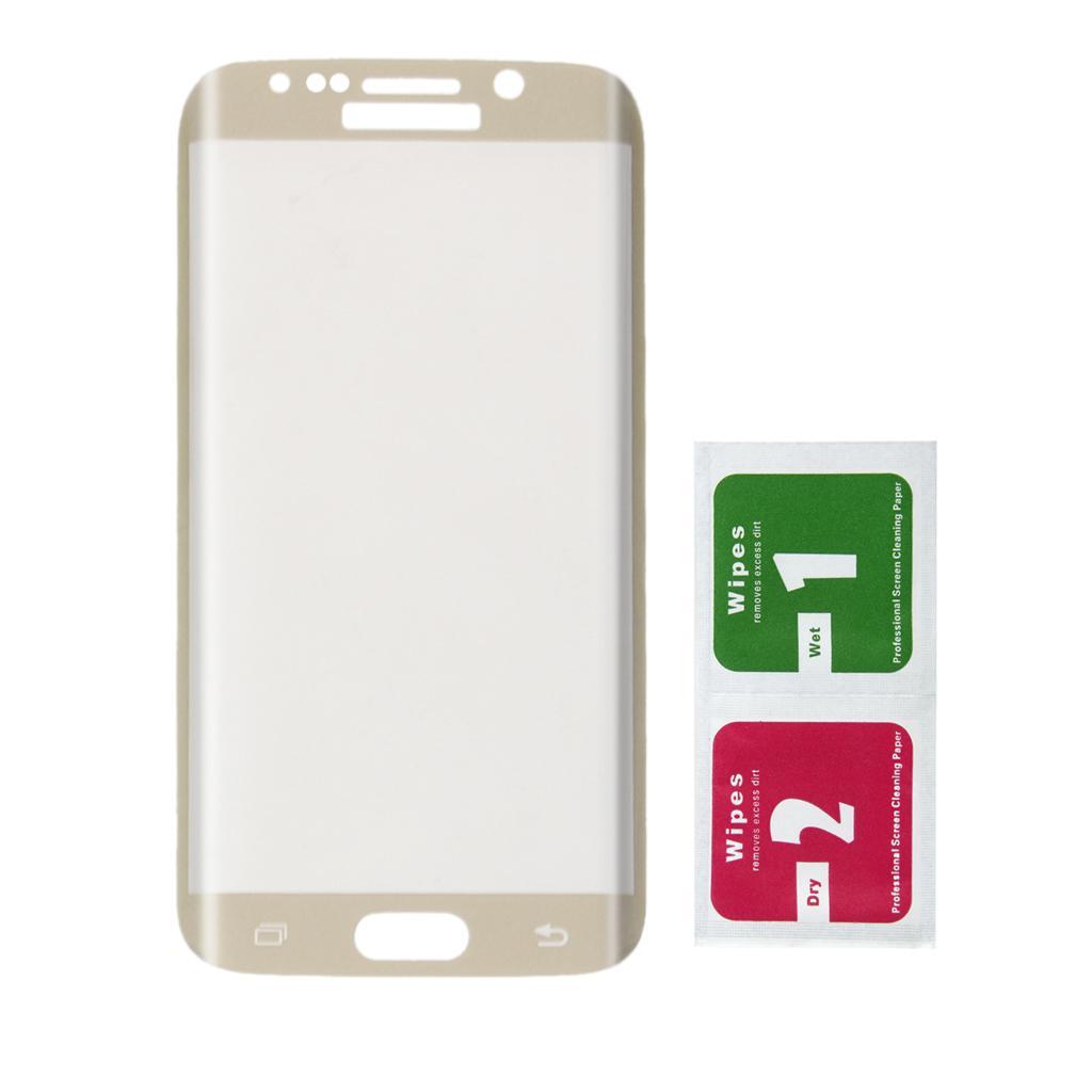 Full Coverage Tempered Glass Screen Film For Galaxy S6 Edge-Golden