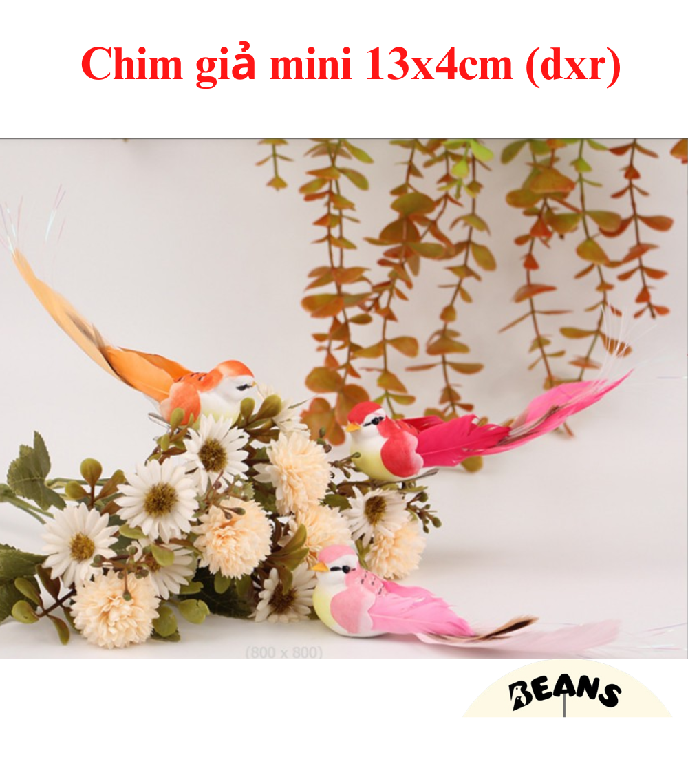 Chim giả mini decor trang trí