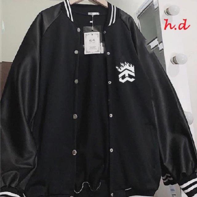 Áo bomber tay bóng logo 5 The Way lửa HDN876