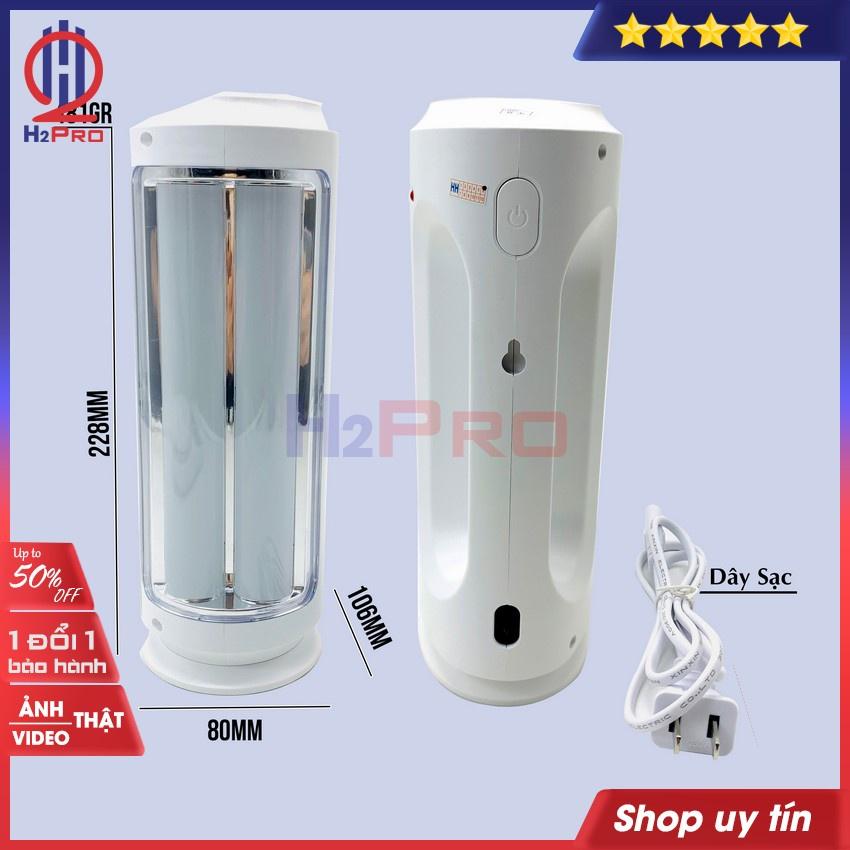 Đèn Pin Sạc Cầm Tay KM-9836LA H2Pro LED 5W-2 Bóng Led Siêu Sáng-Pin Trâu 2000Mah (1 chiếc), Đèn bàn cao cấp pin trâu
