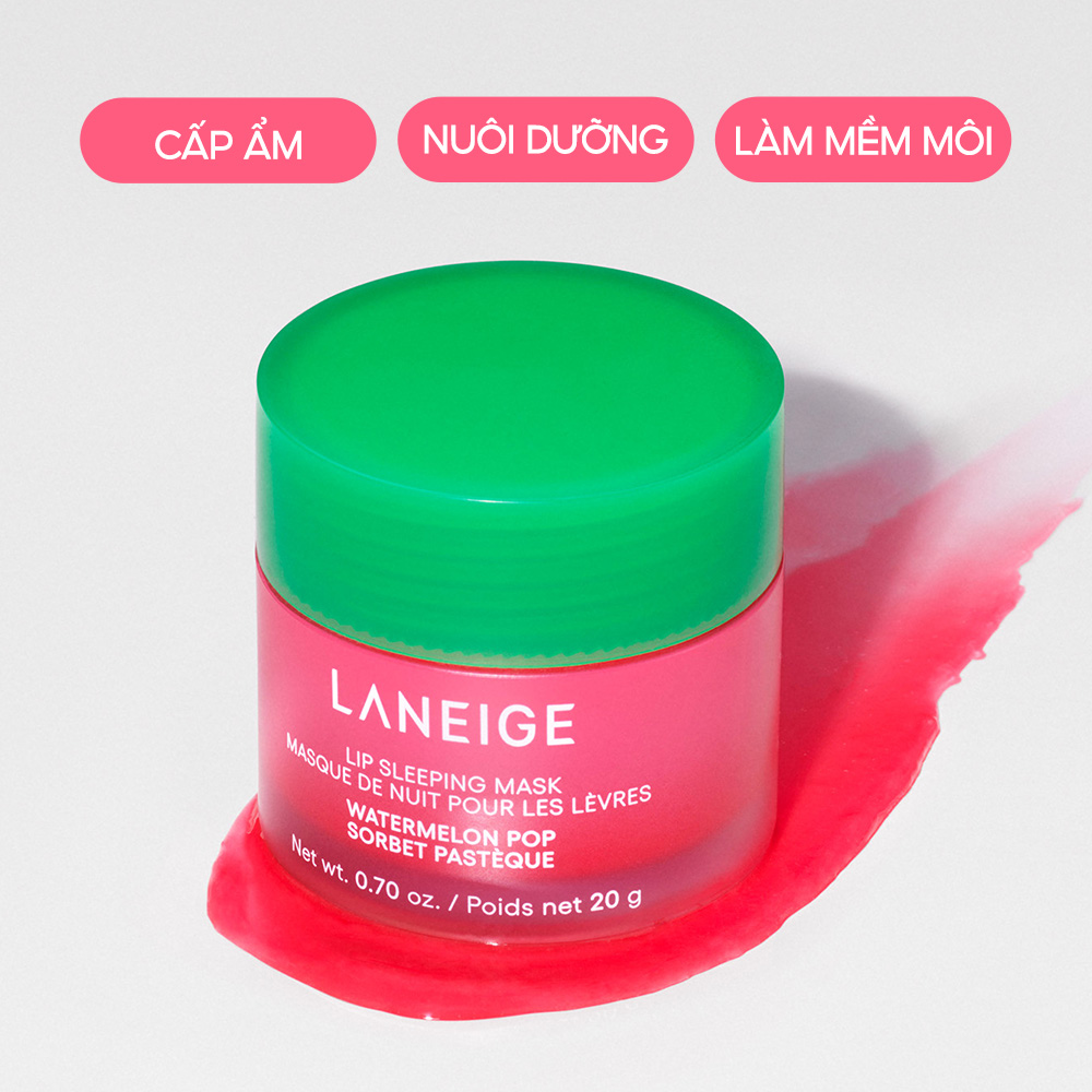 [MỚI] Mặt nạ ngủ dành cho môi hương dưa hấu Laneige Lip Sleeping Mask Watermelon Pop 20g