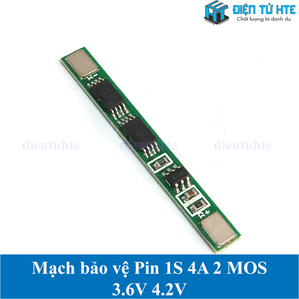 Mạch bảo vệ Pin 1S 4A 2 MOS 3.6V 4.2V