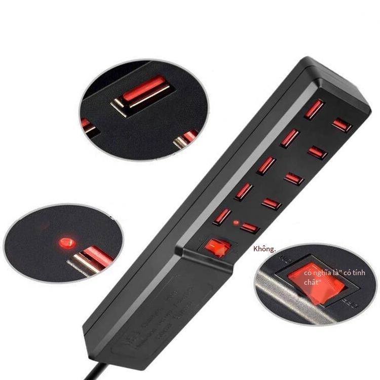 Phong cách mới nhất trong kho Điện thoại di động tiêu chuẩn Anh và Âu Mỹ Máy tính bảng thông minh 10 cổng sạc xốp Nguồn điện USB đầu sạc trực tiếp