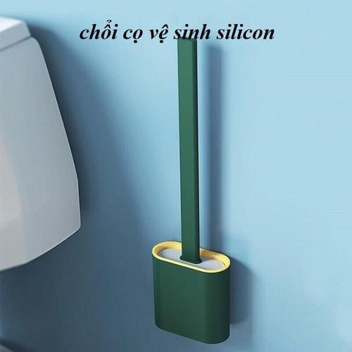 Chổi Cọ Vệ Sinh Cao Su Cao Cấp - Bộ Cọ Toilet Silicon - T2K