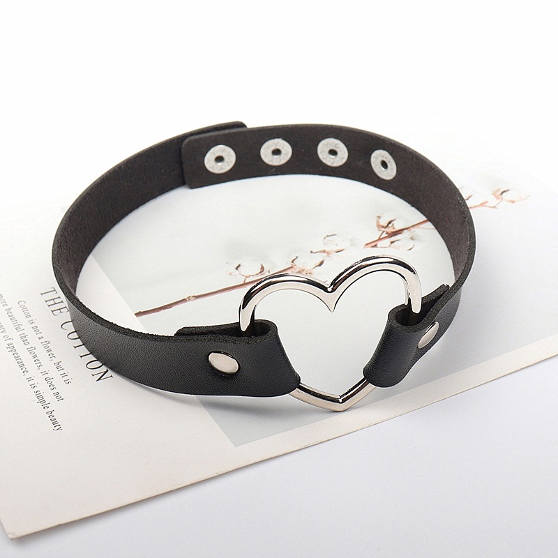 Vòng cổ  dây da bản to punk rock cá tính đeo bắp tay, đeo đùi đa năng