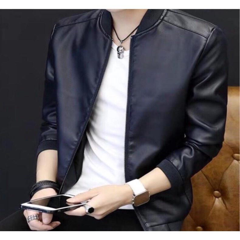 Áo khoác da nam bomber xịn xò cao cấp cho các bạn cool ngầu , bao bảnh KB FASHION