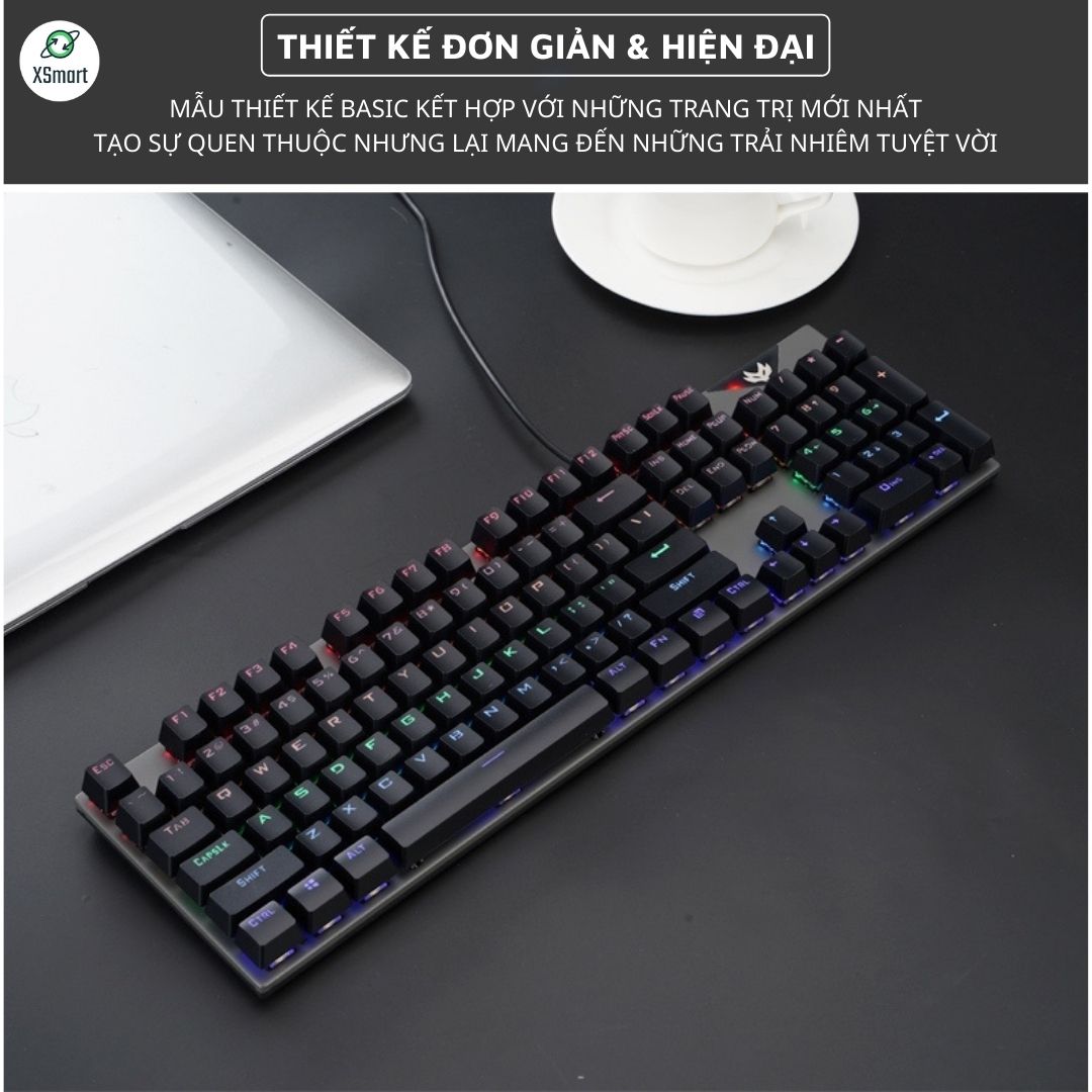 Bàn Phím Cơ Gaming XSmart K1 RED Switch 20 Chế Độ LED Màu Cực Đẹp Chơi Mọi Tựa Game Trên Máy Tính Laptop PC - Hàng Chính Hãng