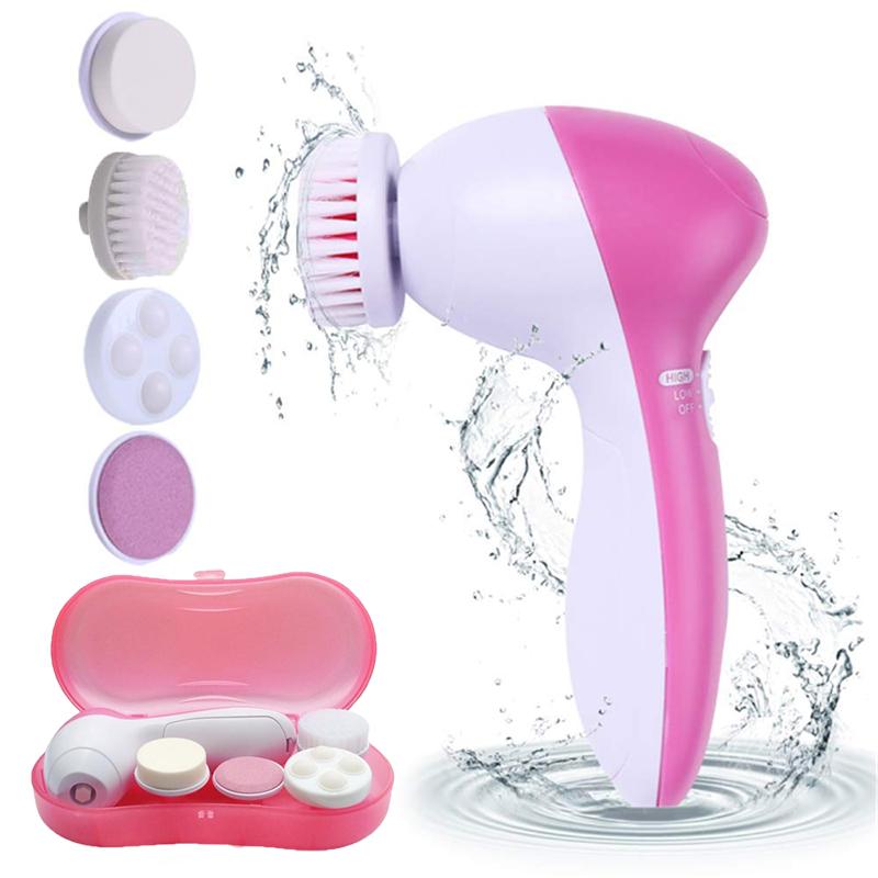 5 Trong 1 Mặt Làm Sạch Bàn Chải Silicone Bàn Chải Trên Khuôn Mặt Làm Sạch Sâu Lỗ Chân Lông Massage Mặt Chăm Sóc Da Không Thấm Nước Bàn Chải Trên Khuôn Mặt