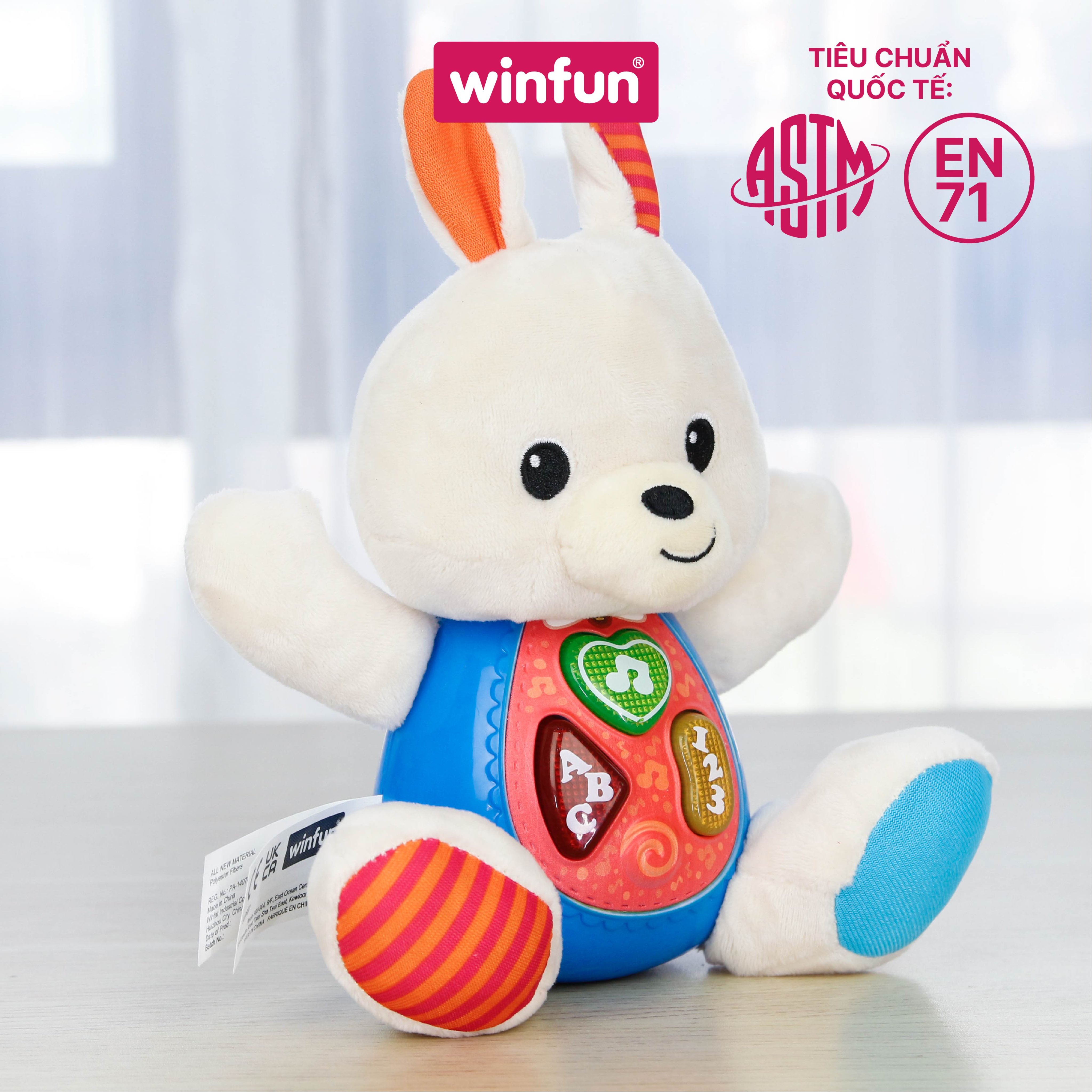 Đồ chơi cho bé hình chú thỏ LiLi phát nhạc vui nhộn - biết đọc chữ tiếng anh giáo dục sớm cho trẻ 0-36 tháng Winfun 0687-01