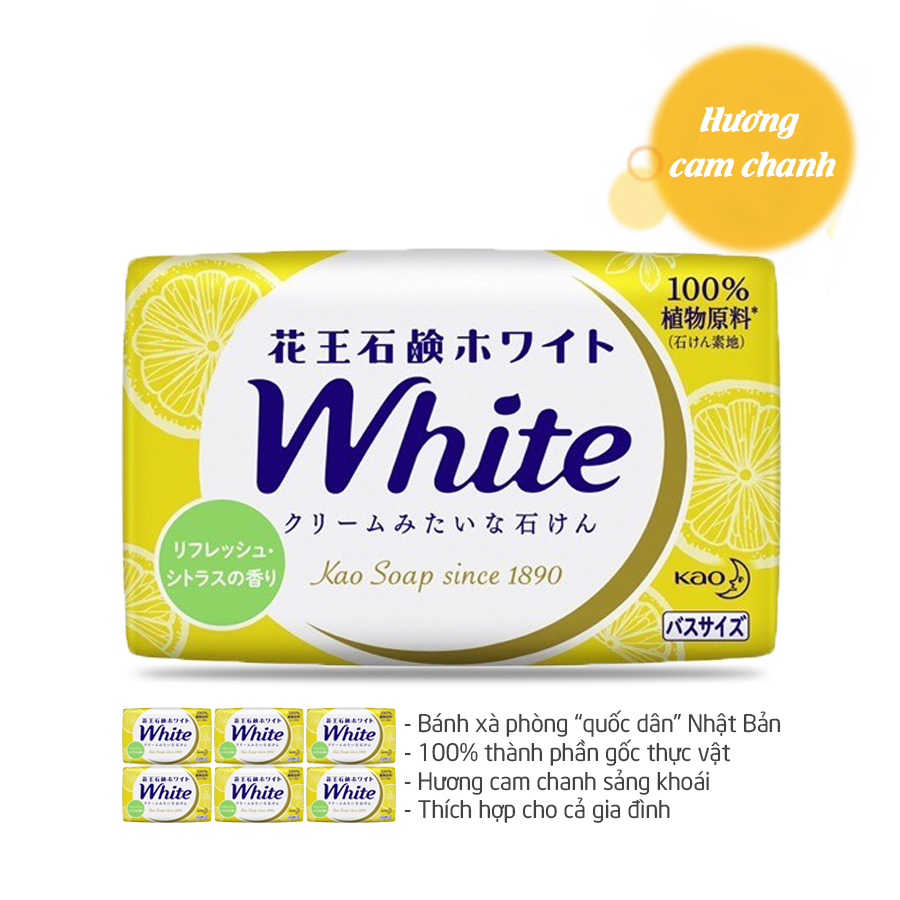 Xà bông tắm KAO White 130g Nhật Bản