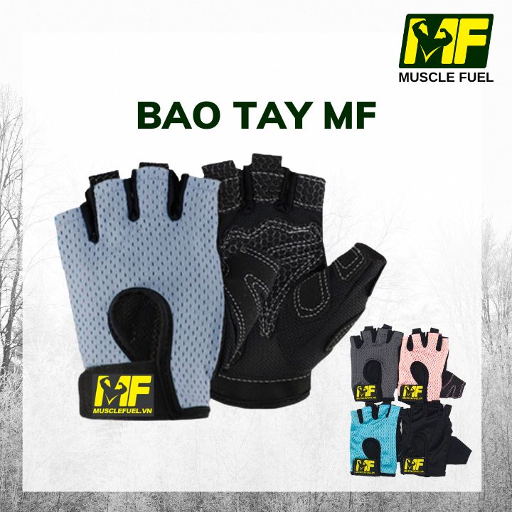 {Muscle Fuel} Bao tay MF, Găng tay thể thao, tập gym.