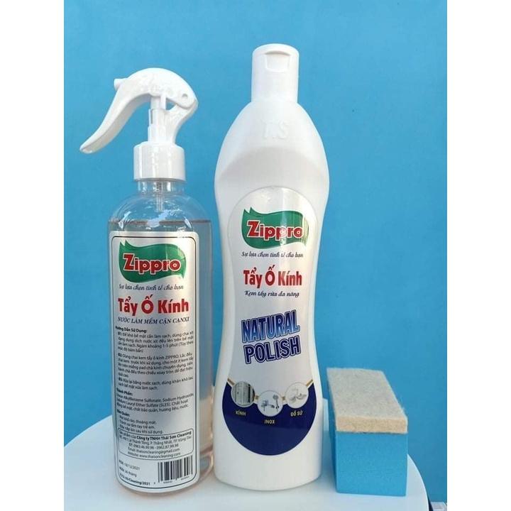 Chất tẩy ố kính zippro loại 650gam. tẩy cặn canxi , tẩy ố kính lâu năm giá rẻ.