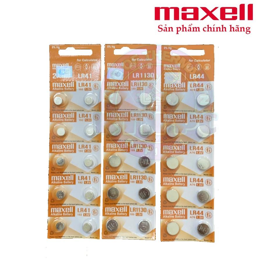 Pin Maxell LR41 / LR44 / LR1130 Lithium 1.5V - Made In Japan